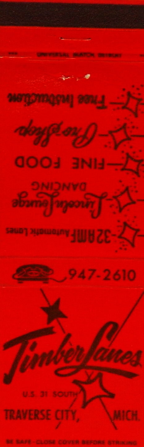 Timber Lanes - Old Matchbook